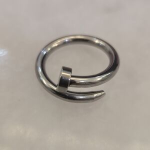 Silver Nail Spiral Ring